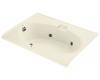 Kohler Dockside K-1266-LH-96 Biscuit 5' Whirlpool Bath Tub with Flange, Heater and Left-Hand Drain