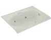 Kohler Dockside K-1266-R-95 Ice Grey 5' Whirlpool Bath Tub with Flange and Right-Hand Drain