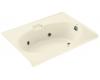Kohler Dockside K-1266-RH-96 Biscuit 5' Whirlpool Bath Tub with Flange, Right-Hand Drain and Heater