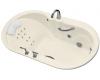 Kohler Waterscape K-1338-H2-47 Almond Whirlpool Bath Tub