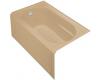 Kohler Devonshire K-1357-HL-33 Mexican Sand 5' Whirlpool Bath Tub with Integral Apron, Heater and Left-Hand Drain