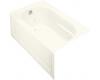 Kohler Devonshire K-1357-HL-96 Biscuit 5' Whirlpool Bath Tub with Integral Apron, Heater and Left-Hand Drain