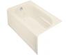 Kohler Devonshire K-1357-LA-47 Almond 5' Whirlpool Bath Tub with Integral Apron and Left-Hand Drain
