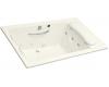 Kohler RiverBath K-1365-F3-58 Thunder Grey Quadrangle Whirlpool Bath Tub with Four-Sided Integral Flange