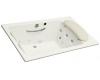 Kohler RiverBath K-1365-H2-0 White Quadrangle Whirlpool Bath Tub with Chromatherapy