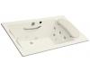 Kohler RiverBath K-1365-H2-58 Thunder Grey Quadrangle Whirlpool Bath Tub with Chromatherapy