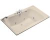 Kohler Infinity Bath Tub K-1368-HN-55 Innocent Blush 6' Whirlpool Bath Tub with Custom Pump Location