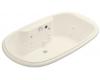 Kohler Revival K-1375-AH-S1 Biscuit Satin 6' Whirlpool Bath Tub with Spa Experience