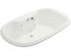 Kohler Revival K-1375-AH-S2 White Satin 6' Whirlpool Bath Tub with Spa Experience