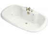 Kohler Revival K-1375-HB-S2 White Satin 6' Whirlpool Bath Tub with Custom Pump Location