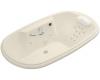 Kohler Revival K-1375-LM-47 Almond 6' Whirlpool Bath Tub with Massage Experience and Left-Hand Pump