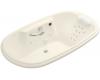 Kohler Revival K-1375-LM-S1 Biscuit Satin 6' Whirlpool Bath Tub with Massage Experience and Left-Hand Pump