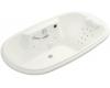 Kohler Revival K-1375-LM-S2 White Satin 6' Whirlpool Bath Tub with Massage Experience and Left-Hand Pump