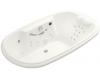 Kohler Revival K-1375-LV-0 White 6' Whirlpool Bath Tub with Spa/Massage Experience and Left-Hand Pump