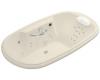 Kohler Revival K-1375-LV-47 Almond 6' Whirlpool Bath Tub with Spa/Massage Experience and Left-Hand Pump