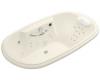 Kohler Revival K-1375-LV-S1 Biscuit Satin 6' Whirlpool Bath Tub with Spa/Massage Experience and Left-Hand Pump