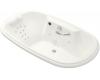 Kohler Revival K-1375-RM-0 White 6' Whirlpool Bath Tub with Massage Experience and Right-Hand Pump