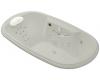 Kohler Revival K-1375-RV-95 Ice Grey 6' Whirlpool Bath Tub with Spa/Massage Experience and Right-Hand Pump