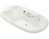 Kohler Revival K-1375-RV-S2 White Satin 6' Whirlpool Bath Tub with Spa/Massage Experience and Right-Hand Pump