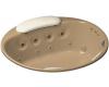 Kohler RiverBath K-1394-H2-33 Mexican Sand 66" Round Whirlpool Bath Tub with Chromatherapy