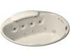 Kohler RiverBath K-1394-H2-47 Almond 66" Round Whirlpool Bath Tub with Chromatherapy