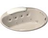 Kohler RiverBath K-1394-H2-55 Innocent Blush 66" Round Whirlpool Bath Tub with Chromatherapy