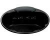 Kohler RiverBath K-1394-H2-7 Black Black 66" Round Whirlpool Bath Tub with Chromatherapy