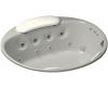 Kohler RiverBath K-1394-H2-95 Ice Grey 66" Round Whirlpool Bath Tub with Chromatherapy