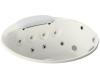 Kohler RiverBath K-1394-H3-0 White 66" Round Whirlpool Bath Tub