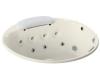 Kohler RiverBath K-1394-H3-96 Biscuit 66" Round Whirlpool Bath Tub