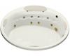Kohler RiverBath K-1397-H2-0 White 75" Round Whirlpool Bath Tub with Chromatherapy