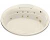 Kohler RiverBath K-1397-H2-47 Almond 75" Round Whirlpool Bath Tub with Chromatherapy