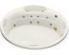 Kohler RiverBath K-1397-H3-0 White 75" Round Whirlpool Bath Tub