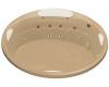 Kohler RiverBath K-1397-H3-33 Mexican Sand 75" Round Whirlpool Bath Tub