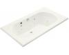 Kohler Memoirs K-1418-AH-S2 White Satin 6' Whirlpool Bath Tub with Spa Experience