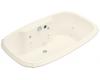 Kohler Portrait K-1457-AH-S1 Biscuit Satin 5.5' Whirlpool Bath Tub with Spa Experience