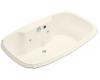 Kohler Portrait K-1457-CT-S1 Biscuit Satin 5.5' Whirlpool Bath Tub with Relax Experience