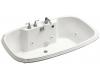 Kohler Portrait K-1457-HB-S2 White Satin 5.5' Whirlpool Bath Tub with Custom Pump Location