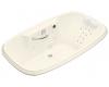 Kohler Portrait K-1457-LM-S1 Biscuit Satin 5.5' Whirlpool Bath Tub with Massage Experience and Left-Hand Pump