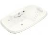 Kohler Portrait K-1457-LV-0 White 5.5' Whirlpool Bath Tub with Spa/Massage Experience and Left-Hand Pump