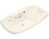 Kohler Portrait K-1457-LV-S1 Biscuit Satin 5.5' Whirlpool Bath Tub with Spa/Massage Experience and Left-Hand Pump