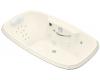 Kohler Portrait K-1457-RV-S1 Biscuit Satin 5.5' Whirlpool Bath Tub with Spa/Massage Experience and Right-Hand Pump