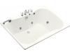 Kohler Infinity Bath Tub K-1487-HM-0 White 5' Whirlpool Bath Tub with Custom Pump Location