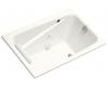 Kohler Greek K-1492-H2-0 White Whirlpool Bath Tub