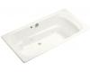 Kohler Rapport K-1496-H2-0 White 6' Drop-In Whirlpool Bath Tub