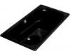 Kohler Rapport K-1496-H2-7 Black Black 6' Drop-In Whirlpool Bath Tub