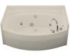 Kohler Lakewood K-1630-HK-47 Almond 5' Whirlpool Bath Tub with Flange, Custom Pump Location and Heater