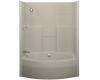 Kohler Terracina K-1635-CK-47 Almond 5' Whirlpool Bath Tub with Tile-Look Walls and Custom Pump Location