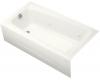 Kohler Mendota K-513-H2-0 White Whirlpool Bath Tub with Left-Hand Drain