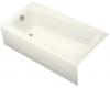 Kohler Mendota K-513-H2-96 Biscuit Whirlpool Bath Tub with Left-Hand Drain